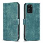 For Xiaomi Poco M3 CN Version Plaid Embossed Leather Phone Case(Green)