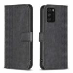 For Xiaomi Poco M3 CN Version Plaid Embossed Leather Phone Case(Black)