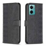 For Xiaomi Redmi 10 5G / Note 11E Plaid Embossed Leather Phone Case(Black)