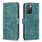 For Xiaomi Redmi 10 2022 Plaid Embossed Leather Phone Case(Green)