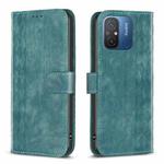 For Xiaomi Redmi 12C Plaid Embossed Leather Phone Case(Green)