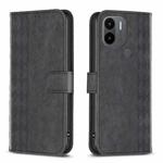 For Xiaomi Redmi A1 / A1+ Plaid Embossed Leather Phone Case(Black)