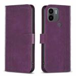 For Xiaomi Redmi A1 / A1+ Plaid Embossed Leather Phone Case(Purple)