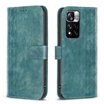 For Xiaomi Redmi Note 11 Pro Plaid Embossed Leather Phone Case(Green)