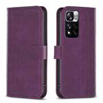 For Xiaomi Redmi Note 11 Pro Plaid Embossed Leather Phone Case(Purple)