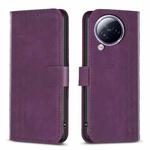 For Xiaomi Civi 3 5G Plaid Embossed Leather Phone Case(Purple)