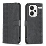 For Xiaomi Redmi Note 13 Pro+ 5G Plaid Embossed Leather Phone Case(Black)