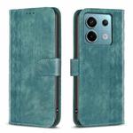 For Xiaomi Redmi Note 13 Pro 4G Global Plaid Embossed Leather Phone Case(Green)