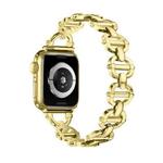 Ladder Buckle Metal Watch Band For Apple Watch SE 2023 40mm(Gold)