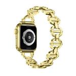 Ladder Buckle Metal Watch Band For Apple Watch Series 10 42mm(Gold)