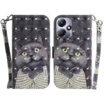 For Infinix Hot 30 Play 3D Colored Horizontal Flip Leather Phone Case(Hug Cat)