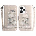 For Infinix Hot 30i 3D Colored Horizontal Flip Leather Phone Case(Squirrels)