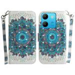 For Infinix Smart 7 African 3D Colored Horizontal Flip Leather Phone Case(Peacock Wreath)