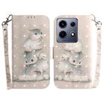 For Infinix Note 30 VIP 3D Colored Horizontal Flip Leather Phone Case(Squirrels)