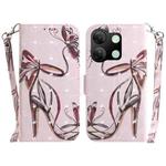 For Infinix Smart 7 HD 3D Colored Horizontal Flip Leather Phone Case(Butterfly High-heeled)