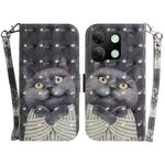 For Infinix Smart 7 HD 3D Colored Horizontal Flip Leather Phone Case(Hug Cat)
