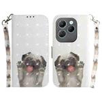 For Infinix Hot 40 / 40 Pro 3D Colored Horizontal Flip Leather Phone Case(Pug)