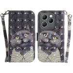 For Infinix Hot 40 / 40 Pro 3D Colored Horizontal Flip Leather Phone Case(Hug Cat)