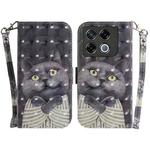 For Infinix GT 20 Pro 3D Colored Horizontal Flip Leather Phone Case(Hug Cat)