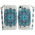 For Nokia C12 3D Colored Horizontal Flip Leather Phone Case(Peacock Wreath)