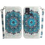 For Nokia C22 3D Colored Horizontal Flip Leather Phone Case(Peacock Wreath)