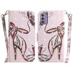 For Nokia G42 3D Colored Horizontal Flip Leather Phone Case(Butterfly High-heeled)