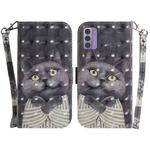 For Nokia G42 3D Colored Horizontal Flip Leather Phone Case(Hug Cat)