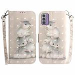 For Nokia G42 3D Colored Horizontal Flip Leather Phone Case(Squirrels)