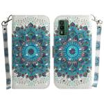 For Nokia XR21 3D Colored Horizontal Flip Leather Phone Case(Peacock Wreath)