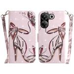 For Tecno Camon 20 Pro 5G 3D Colored Horizontal Flip Leather Phone Case(Butterfly High-heeled)