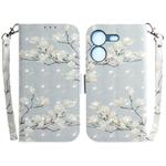 For Tecno Pova 5 3D Colored Horizontal Flip Leather Phone Case(Magnolia)
