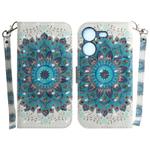For Tecno Pova 5 3D Colored Horizontal Flip Leather Phone Case(Peacock Wreath)