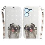 For Tecno Pova 5 3D Colored Horizontal Flip Leather Phone Case(Pug)