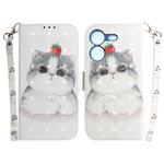 For Tecno Pova 5 3D Colored Horizontal Flip Leather Phone Case(Cute Cat)
