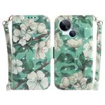 For Tecno Spark 10 5G 3D Colored Horizontal Flip Leather Phone Case(Watercolor Flower)