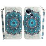 For Tecno Spark 10 5G 3D Colored Horizontal Flip Leather Phone Case(Peacock Wreath)