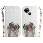 For Tecno Spark 10 5G 3D Colored Horizontal Flip Leather Phone Case(Pug)