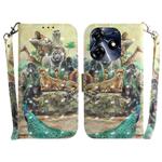 For Tecno Spark 10 Pro 3D Colored Horizontal Flip Leather Phone Case(Zoo)