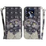 For Tecno Spark 10 Pro 3D Colored Horizontal Flip Leather Phone Case(Hug Cat)