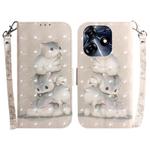 For Tecno Spark 10 Pro 3D Colored Horizontal Flip Leather Phone Case(Squirrels)
