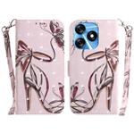 For Tecno Spark 10 / Spark 10C 3D Colored Horizontal Flip Leather Phone Case(Butterfly High-heeled)