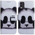 For Nokia C22 Coloured Drawing Flip Leather Phone Case(Panda)