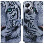 For Infinix Hot 30 Play Coloured Drawing Flip Leather Phone Case(Tiger)