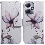 For Infinix Hot 30 Play Coloured Drawing Flip Leather Phone Case(Magnolia)