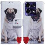 For Infinix Note 30 Coloured Drawing Flip Leather Phone Case(Pug)