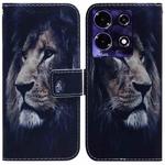 For Infinix Note 30 Coloured Drawing Flip Leather Phone Case(Lion)