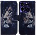 For Infinix Note 30i Coloured Drawing Flip Leather Phone Case(Lion)