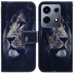 For Infinix Note 30 VIP Coloured Drawing Flip Leather Phone Case(Lion)