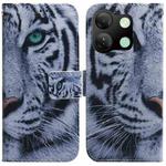 For Infinix Smart 7 HD Coloured Drawing Flip Leather Phone Case(Tiger)