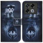For Infinix GT 20 Pro Coloured Drawing Flip Leather Phone Case(Wolf and Dog)
